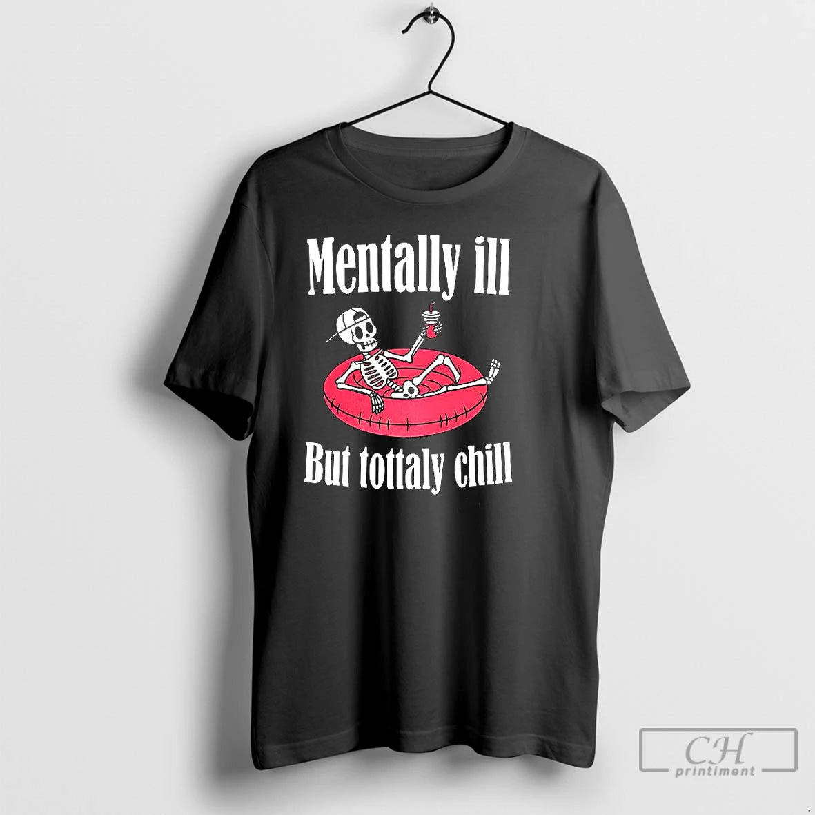 Classic Mentally Ill But Totally Chill Mental Health T-Shirts, Hoodie, Sweatshirt | ZylaModa.com