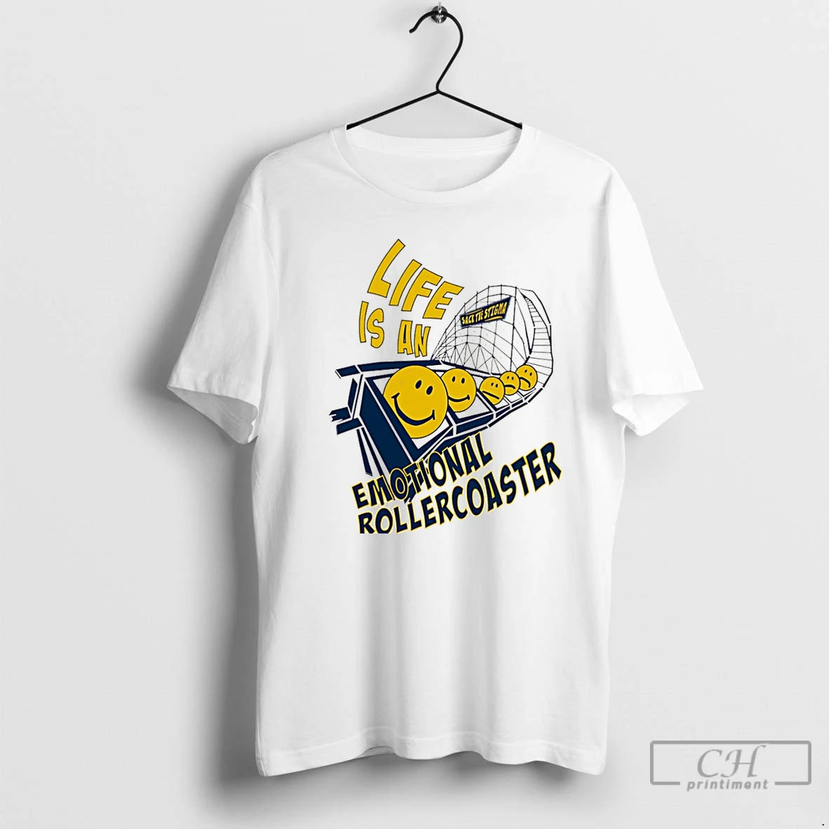 Classic Michigan Wolverines Sack The Stigma Emotional Rollercoaster Life Is An Christmas T Shirts Sweater Hoodie, Sweatshirt