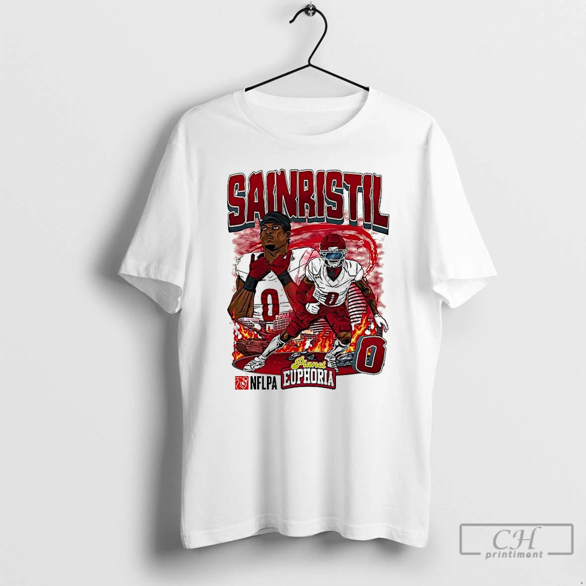 Classic Mike Sainristil Washington Commanders Football Tank Player Number 0 Cartoon T-Shirts, Hoodie, Sweatshirt
