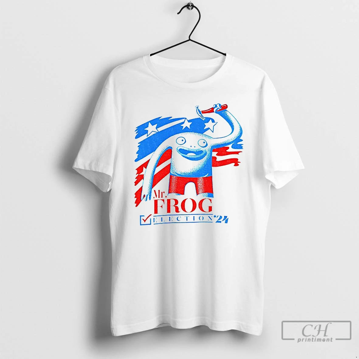 Classic Mr Frog Election 24 Patriotic Red Blue Frog Graphic T-Shirts, Hoodie, Sweatshirt | ZylaModa.com