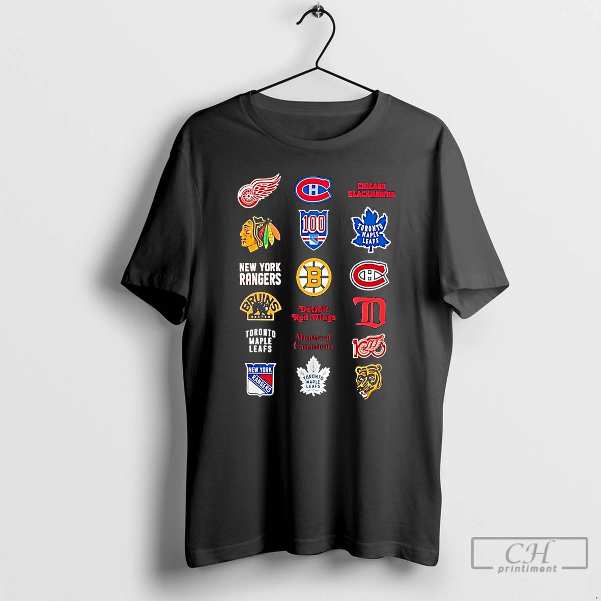 Classic Nhl 6 Starter Teams Logo Collage T-Shirts, Hoodie, Sweatshirt | ZylaModa.com