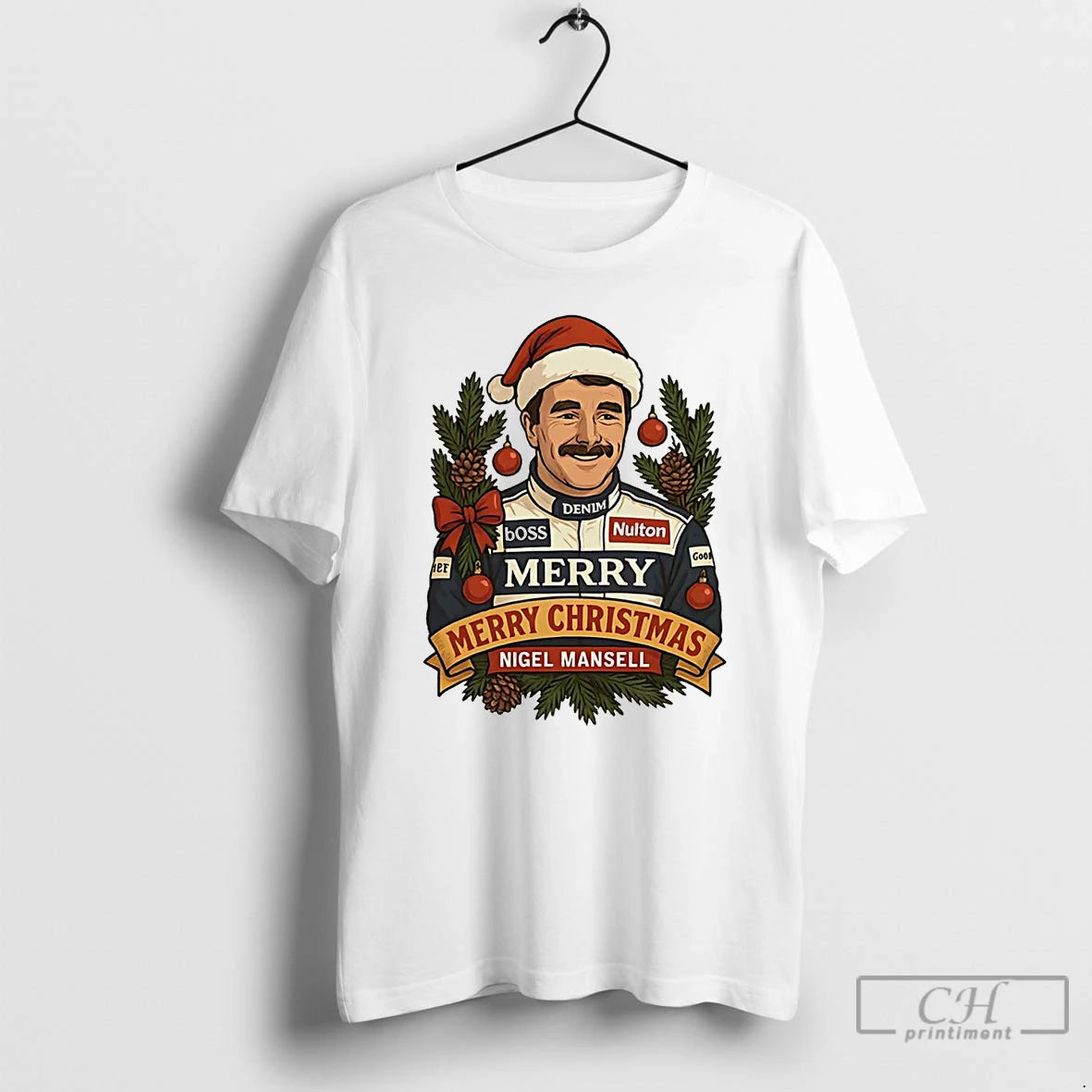 Classic Nigel Mansell Merry Christmas T-Shirts, Hoodie, Sweatshirt | ZylaModa.com