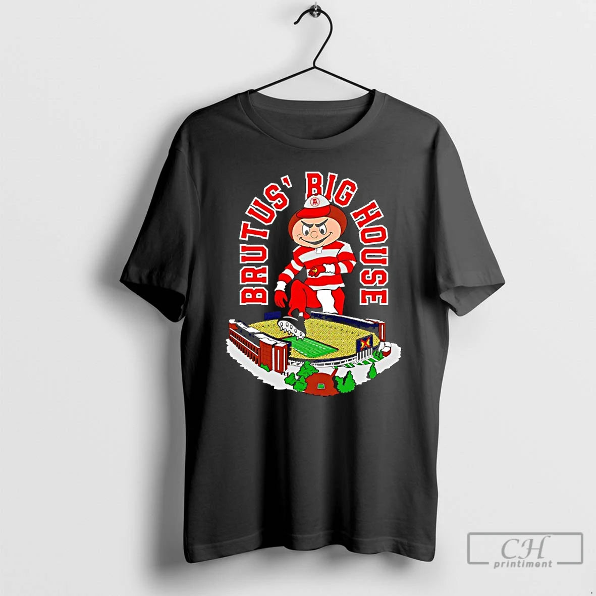 Classic Ohios House Brutus Big House Mascot Stadium T-Shirts, Hoodie, Sweatshirt | ZylaModa.com