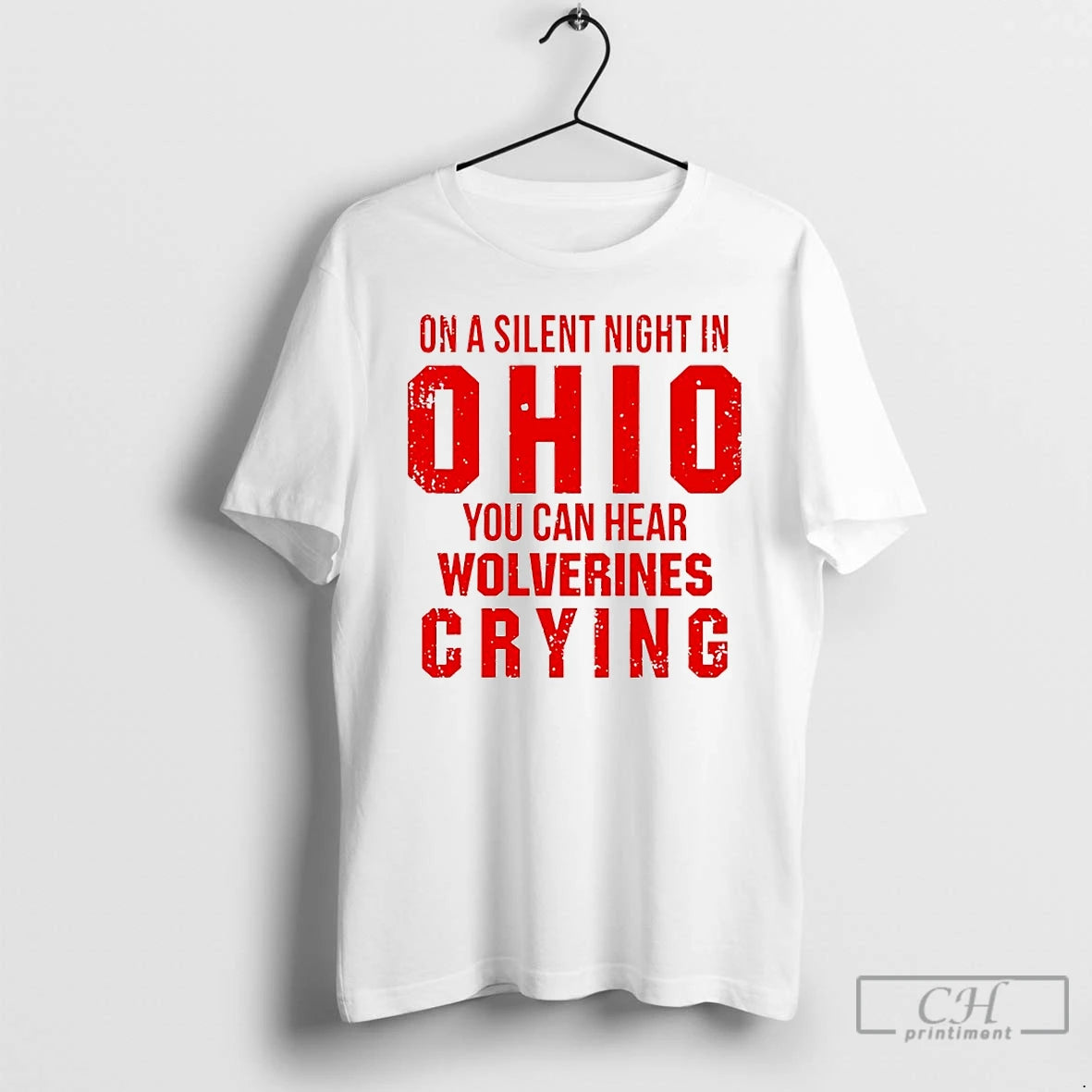 Classic On A Silent Bight In Ohio You Can Hear Wolverines Crying T Shirts Sweater Hoodie, Sweatshirt | ZylaModa.com