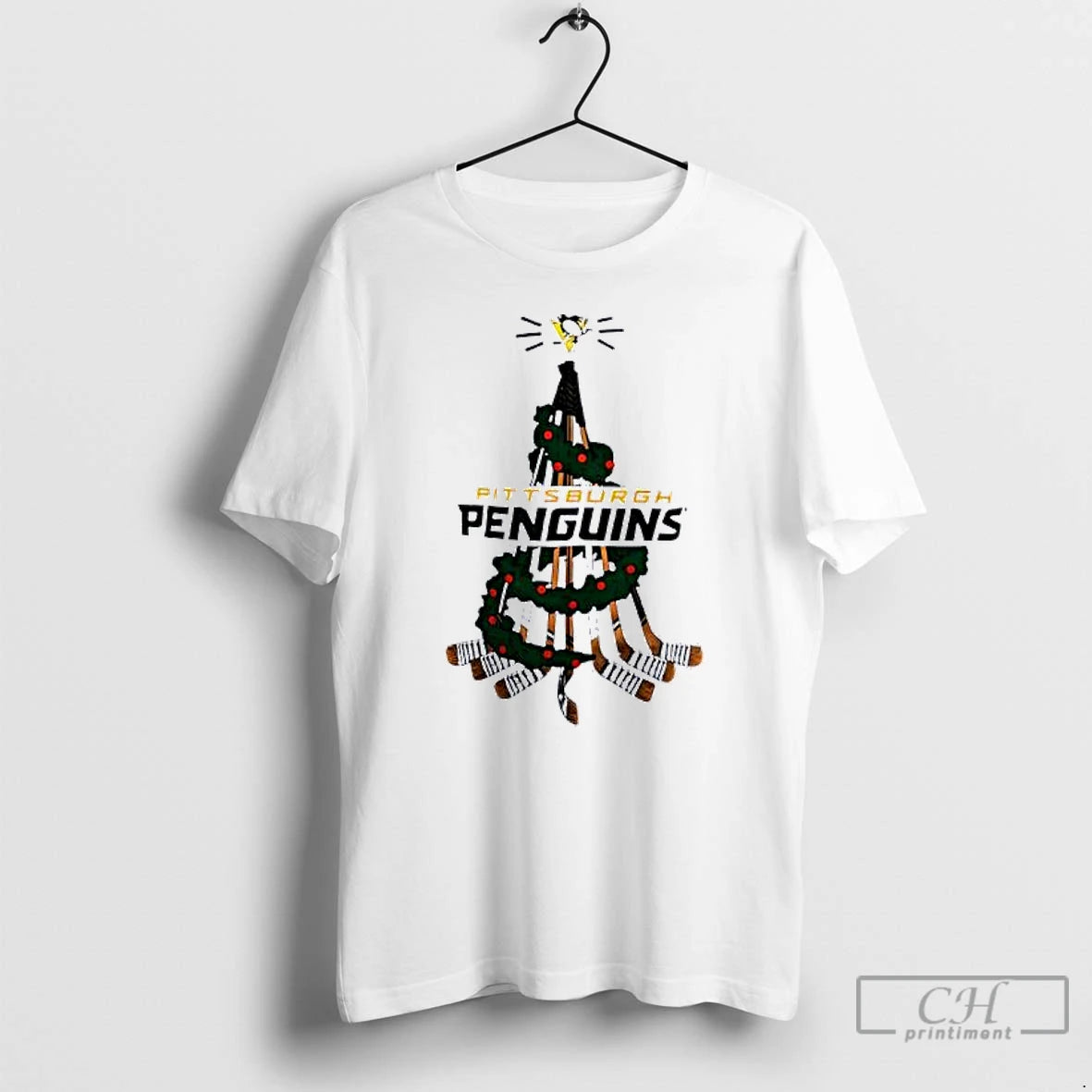 Classic Pittsburgh Penguins Stickman Hockey Holiday Tree Christmas T-Shirts, Hoodie, Sweatshirt | ZylaModa.com
