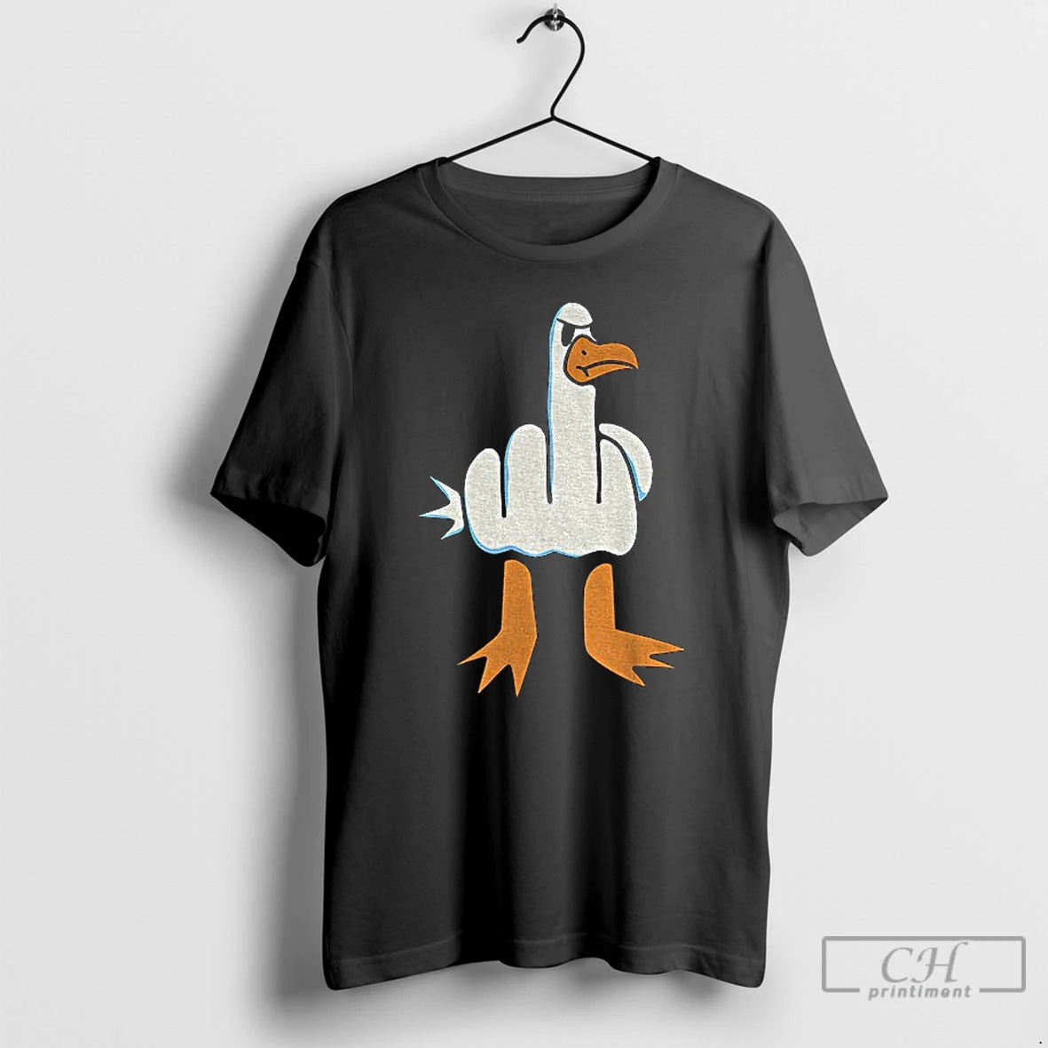 Classic Rude Seagull Middle Finger Funny T-Shirts, Hoodie, Sweatshirt | ZylaModa.com