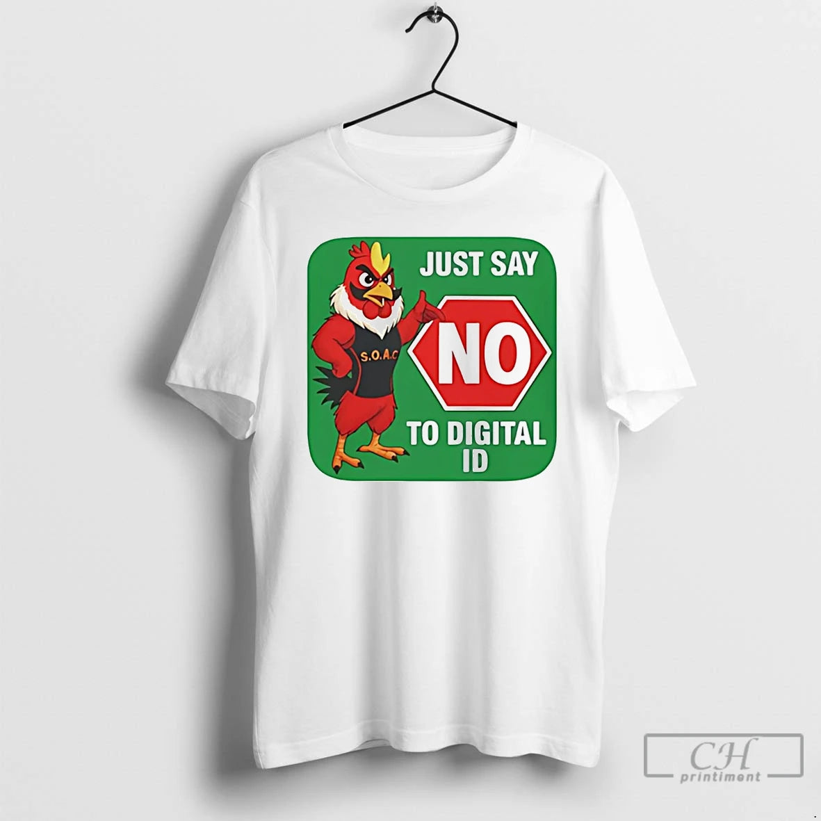 Classic Soar Chicken Just Say No To Digital Id T-Shirts, Hoodie, Sweatshirt | ZylaModa.com