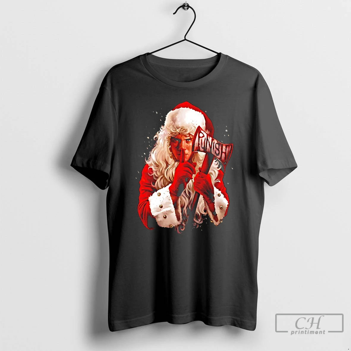 Classic Santas Watching Punish Axe Graphic T-Shirts, Hoodie, Sweatshirt | ZylaModa.com