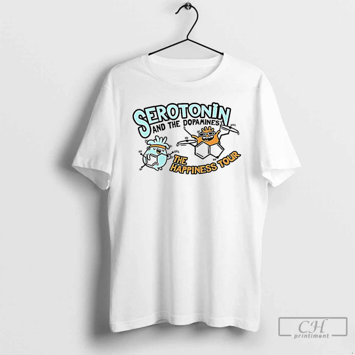 Classic Serotonin And The Dopamine The Happiness Tour T-Shirts, Hoodie, Sweatshirt | ZylaModa.com