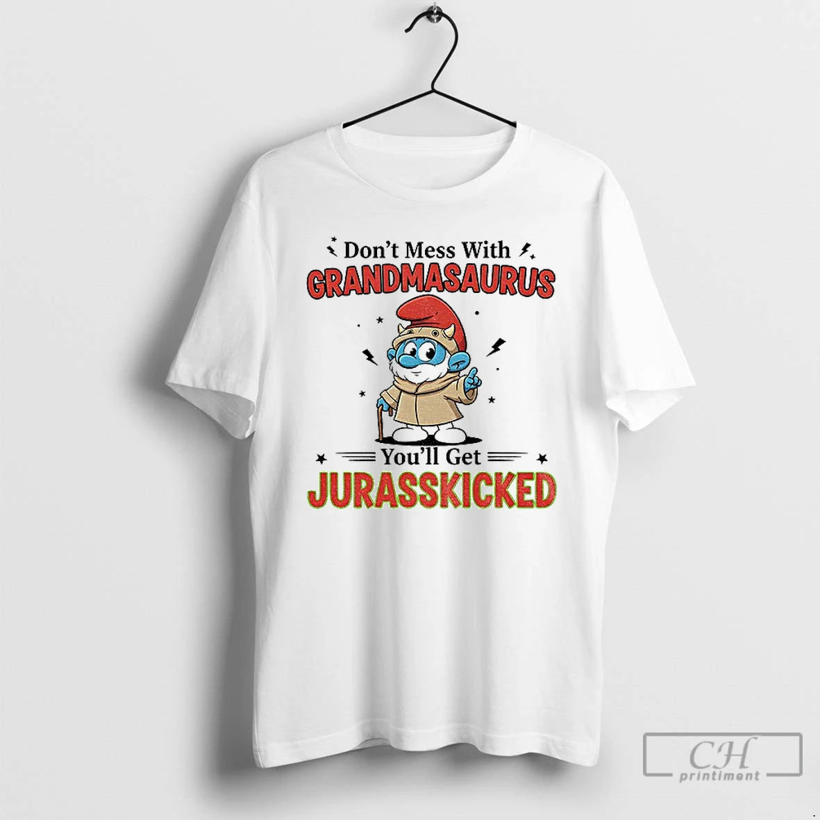 Classic Smurf Dont Mess With Grandmasaurus You Get Jurasskicked Christmas T-Shirts, Hoodie, Sweatshirt | ZylaModa.com