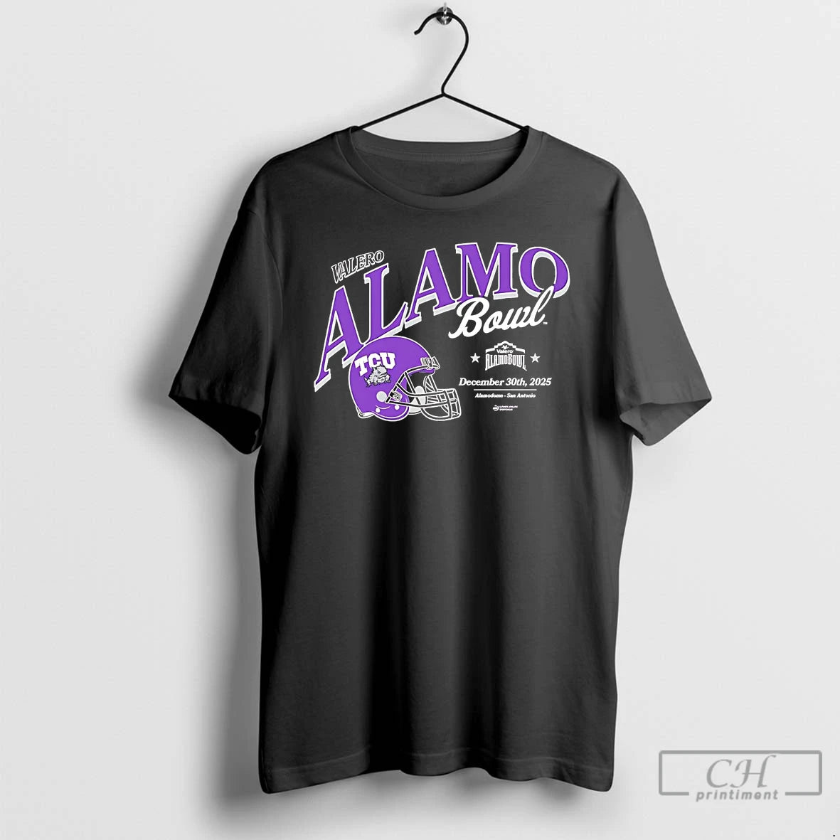 Classic Tcu Horned Frogs 2025 Valero Alamo Bowl Helmet T-Shirts, Hoodie, Sweatshirt | ZylaModa.com