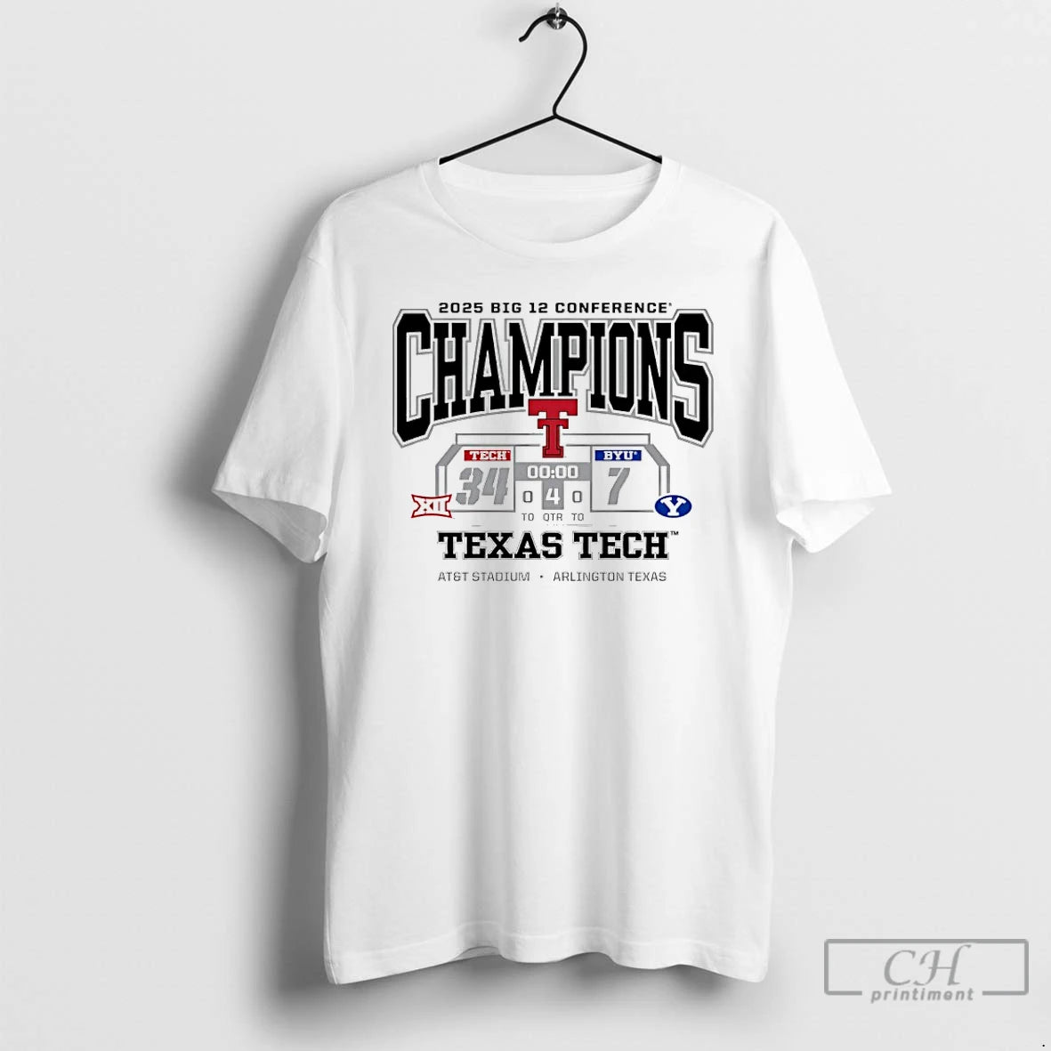 Classic Texas Tech Red Raiders 2025 Big 12 Conference Champions Score T-Shirts, Hoodie, Sweatshirt | ZylaModa.com