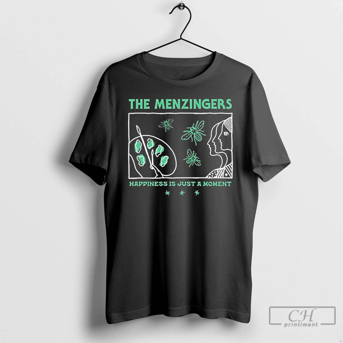 Classic The Menzingers Painter Happiness Is Just A Moment T-Shirts, Hoodie, Sweatshirt | ZylaModa.com