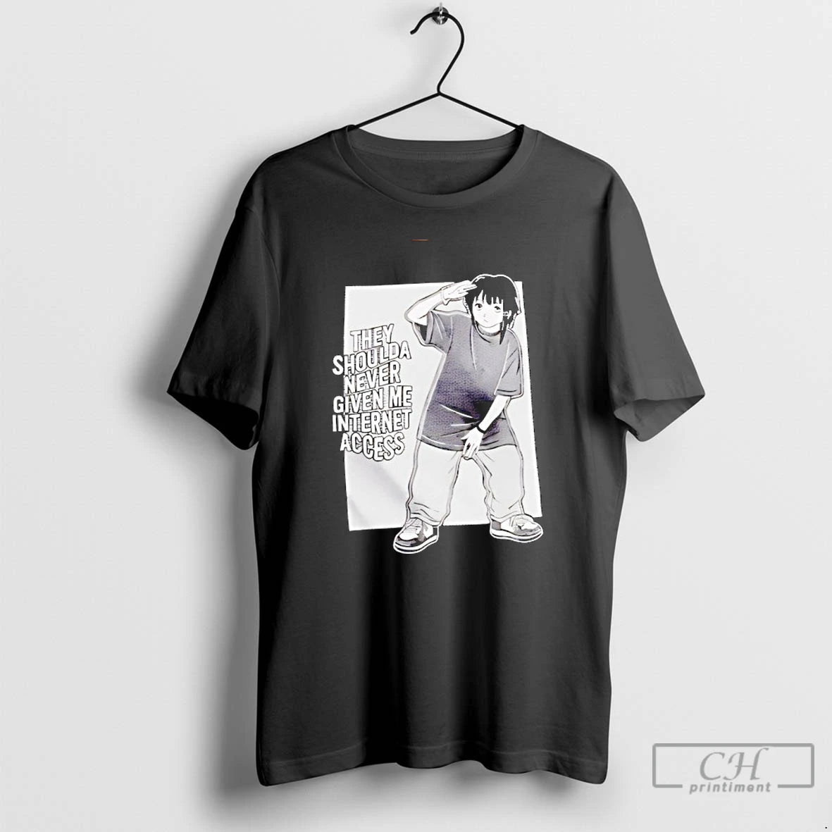 Classic The Shoulda Never Given Me Internet Access Manaka Mikura T-Shirts, Hoodie, Sweatshirt | ZylaModa.com