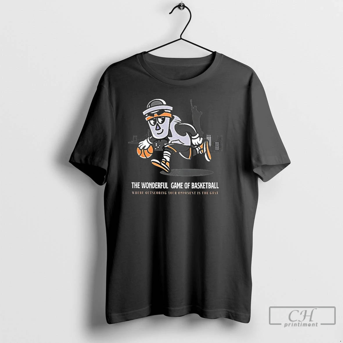 Classic The Wonderful Game Of Basketball Bucket Man Debut Mascot T-Shirts, Hoodie, Sweatshirt | ZylaModa.com