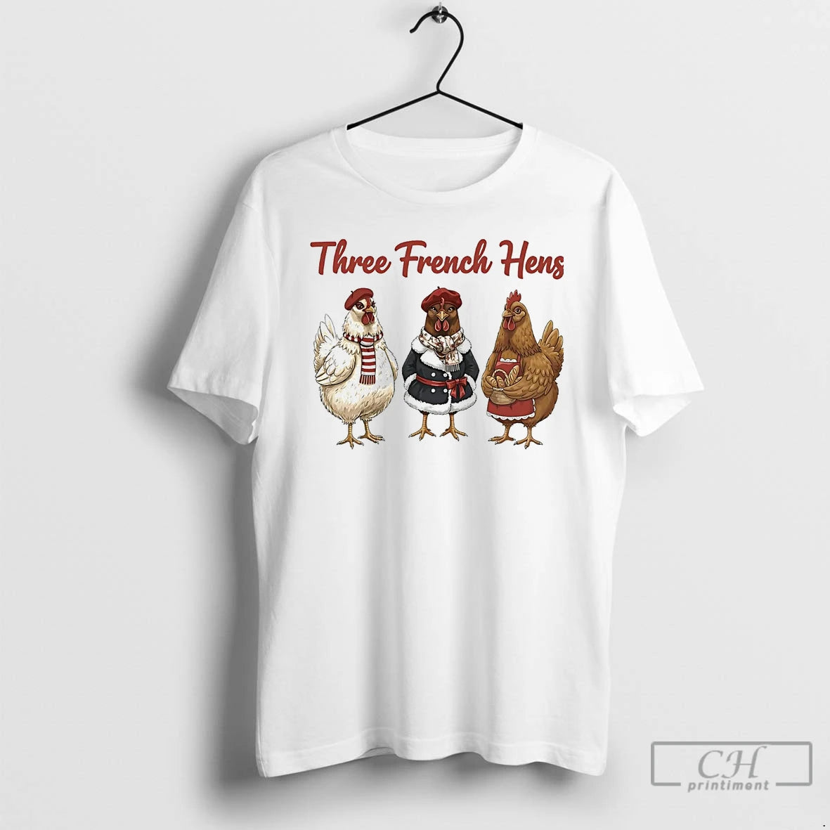 Classic Three French Hens Christmas T-Shirts, Hoodie, Sweatshirt | ZylaModa.com