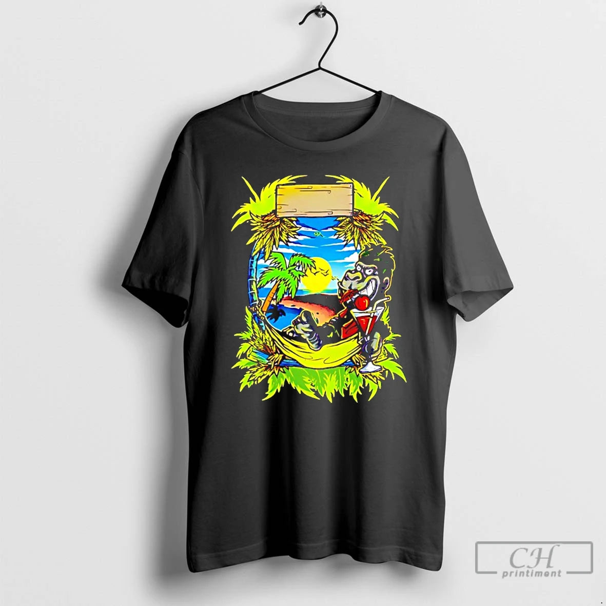 Classic Tropical Gorilla Vacation Graphic T-Shirts, Hoodie, Sweatshirt | ZylaModa.com