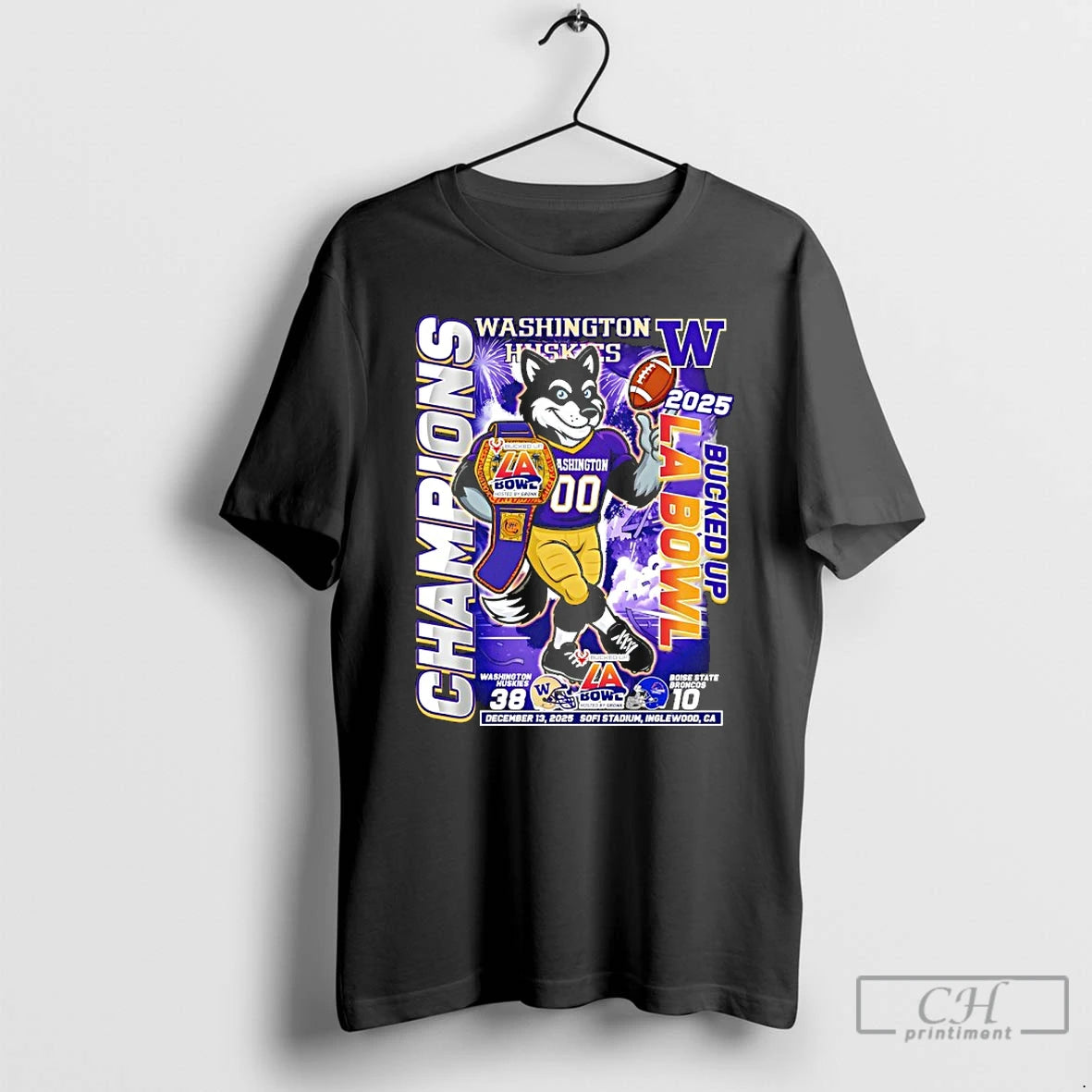 Classic Washington Huskies Beat Boise State Broncos 38 10 2025 La Bowl Champions T Shirts Hoodie, Sweatshirt | ZylaModa.com