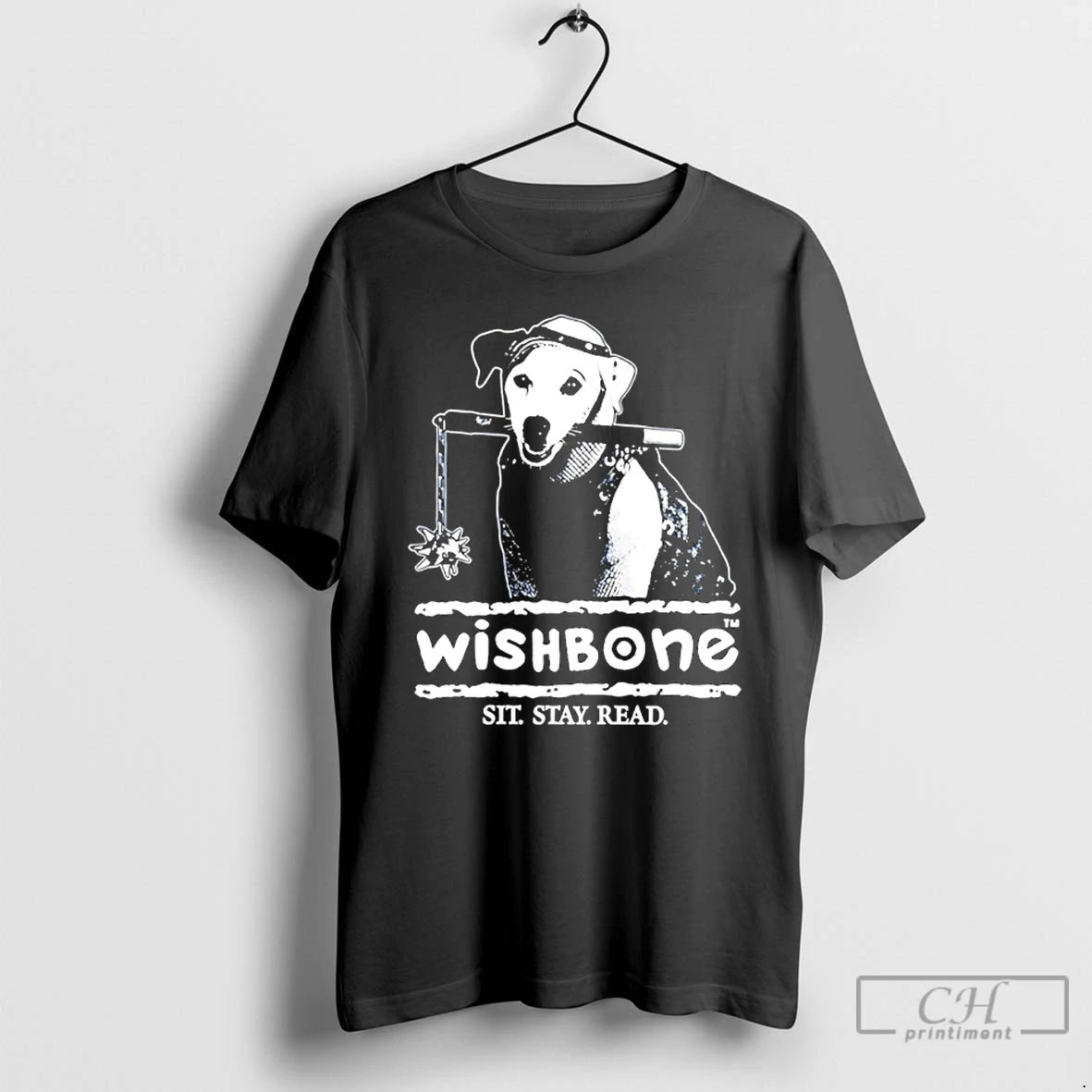 Classic Wishbone Sit Stay Read Dog T-Shirts, Hoodie, Sweatshirt | ZylaModa.com