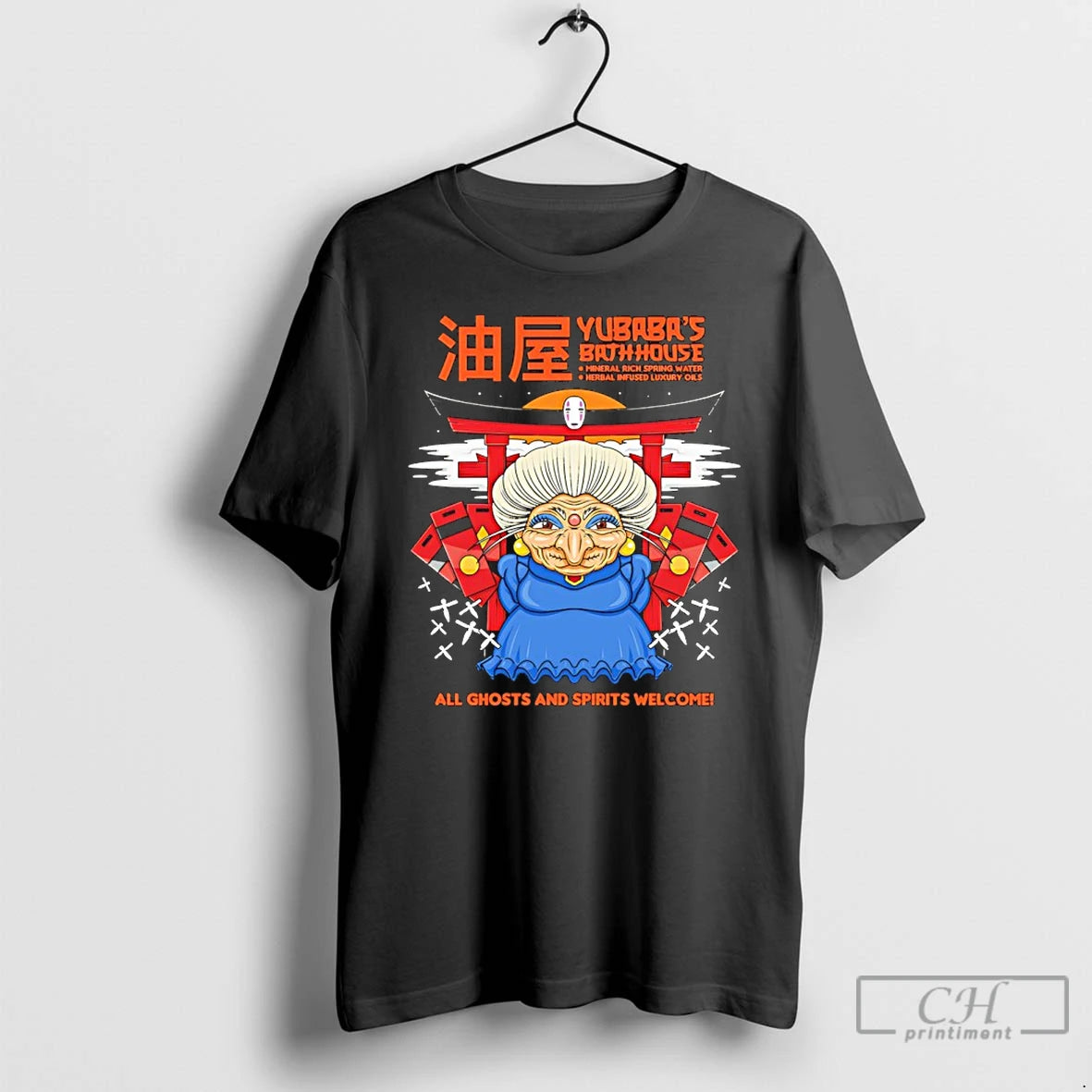 Classic Yubabas Bathhouse All Ghosts And Spirits Welcome Spirited Away T-Shirts, Hoodie, Sweatshirt | ZylaModa.com