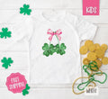 Clover Bow Kids Shirt - St Patrick's Day Children's Tshirt - Cute Youth Tee Gildan Hoodie, Sweatshirt | ZylaModa.com