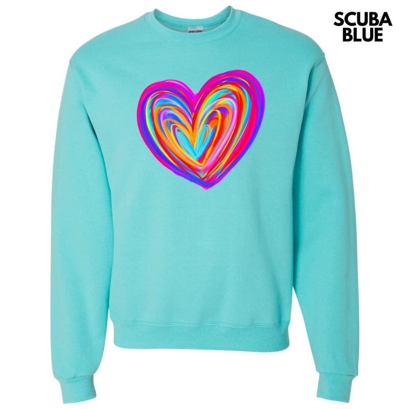 Color Crazy Heart Sweatshirt 'NLB' T-Shirts, Hoodie | ZylaModa.com