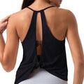 Colorfulkoala Women's V-Neck Backless Tank Top Loose Fit with Back Twist Sorona Eco Fabric Activewear Casual Look...