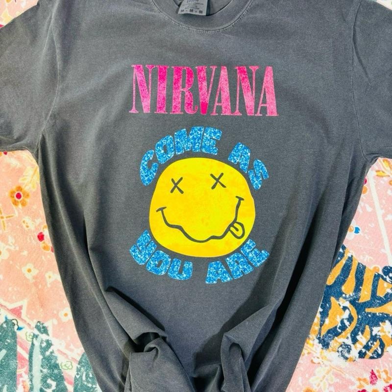 Come as you are band graphic T shirt  | Pepper comfort colors T shirt Hoodie, Sweatshirt | ZylaModa.com