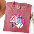 Comfort Colors Baseball Mama Tee, Checkered Baseball Mama Shirt, Baseball Game Day T-Shirt Hoodie, Sweatshirt | ZylaModa.com