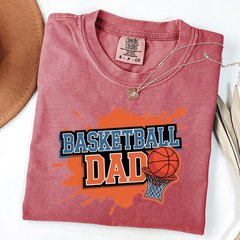 Comfort Colors Basketball Dad Shirt, Game Day Basketball Shirt, New Dad Gift, Father's Day Gift Hoodie, Sweatshirt
