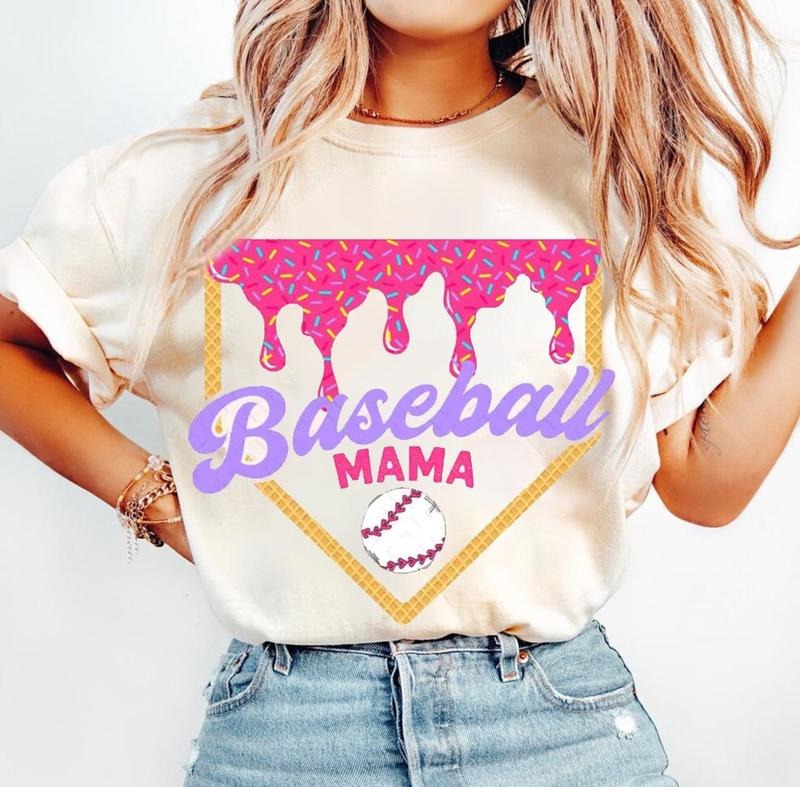 Comfort Colors Comfort Color Baseball Mama Drip T-shirt, Baseball Ice Cream Drip T-shirt, Gift Ideas Hoodie, Sweatshirt