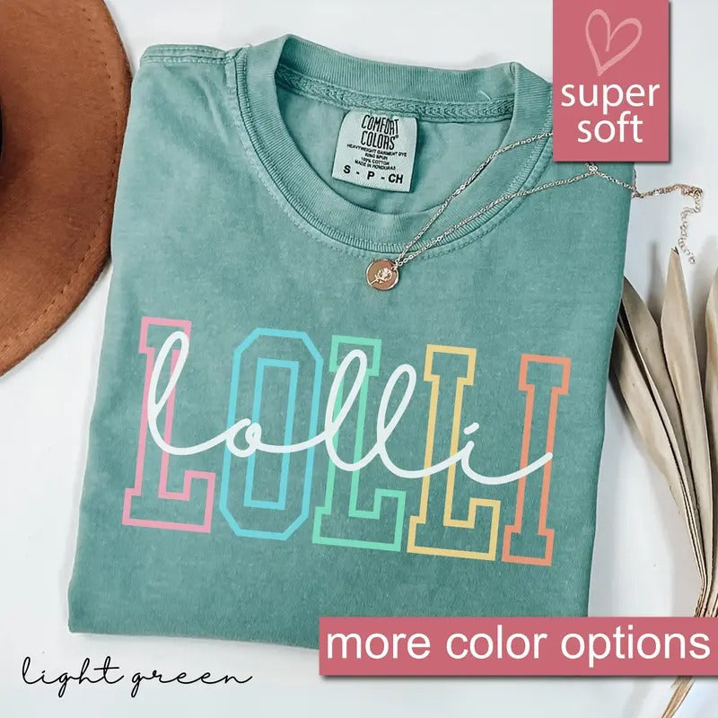 Comfort Colors Lolli Shirt, Cute Lolli Shirt, Gift for Lolli, Grandma Gift Hoodie, Sweatshirt | ZylaModa.com