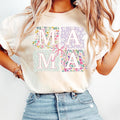 Comfort Colors Mama Shirt, Coquette Bow Mama T-Shirt, Floral Mom Tshirt, Spring Mama Shirt, Springtime Mom Tee, Mothers...