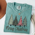 Comfort Colors Merry Christmas Tree Shirt, Merry & Bright T-Shirt, Cute Christmas Gift, Christmas Family Shirt, Womens...
