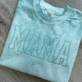 Comfort Colors Monochrome Embroidered Mama Tee Hoodie, Sweatshirt | ZylaModa.com