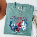 Comfort Colors Patriotic USA Chicken Shirt, Western 4th of July Tee, Independence Day T-Shirt Hoodie, Sweatshirt