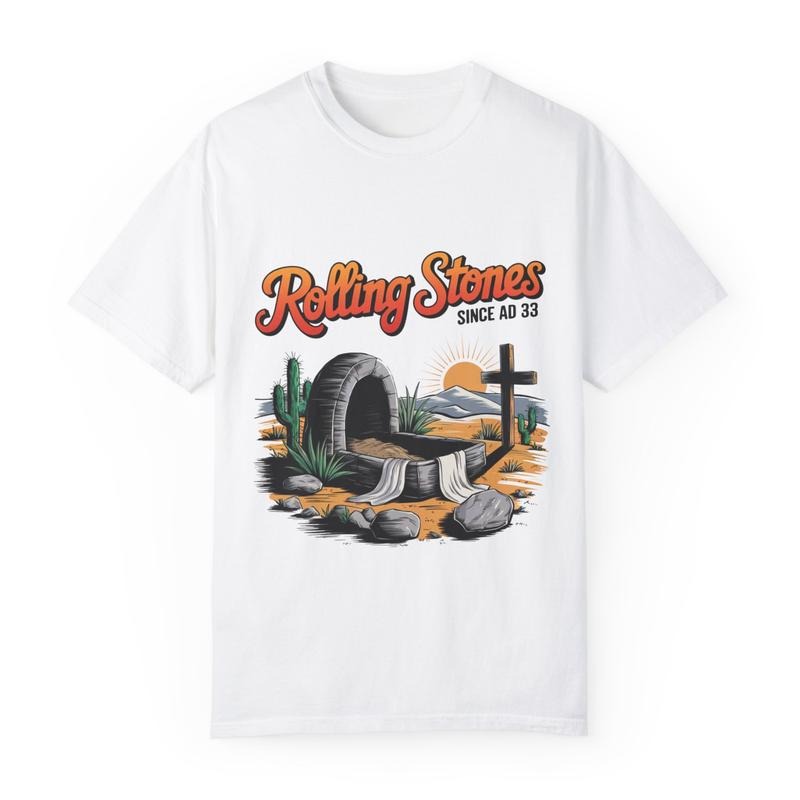 Comfort Colors Retro-Inspired Faith Tee, Easter Aesthetic Shirt, Bold Graphic Top for Her, Gift Idea for Believers,...