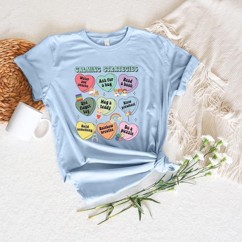 Conversation Hearts Shirt, Autism Calming Strategies Puzzle shirt, Autism Awareness Sweatshirt, Autism Mom Sweatshirt,...