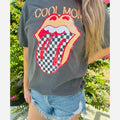 Cool Mom T shirt | pepper  comfort colors t shirt | Checkered Print Hoodie, Sweatshirt | ZylaModa.com