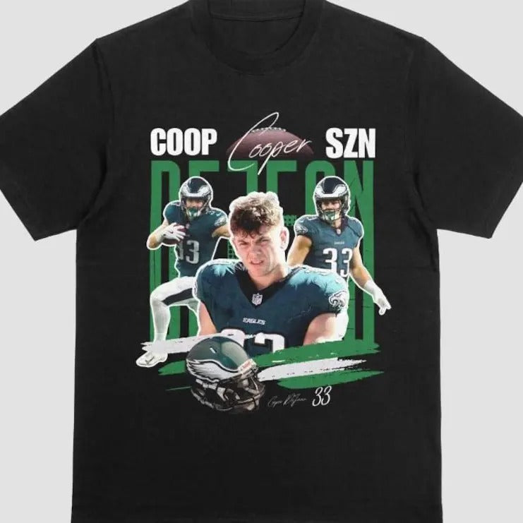 Coop SZN T-shirt Cooper DeJean T-Shirt Philadelphia Fan Tee Sportswear Elite Playmaker Tribute Football Hoodie, Sweatshirt