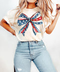 Coquette American Girl Coquette Bow 4th Of July Sublimation America Freedom American Flag Sublimation 4th Og July Shirt...