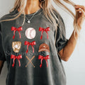 Coquette Bow Baseball Collage T shirt  | Pepper comfort colors t shirt Hoodie, Sweatshirt | ZylaModa.com