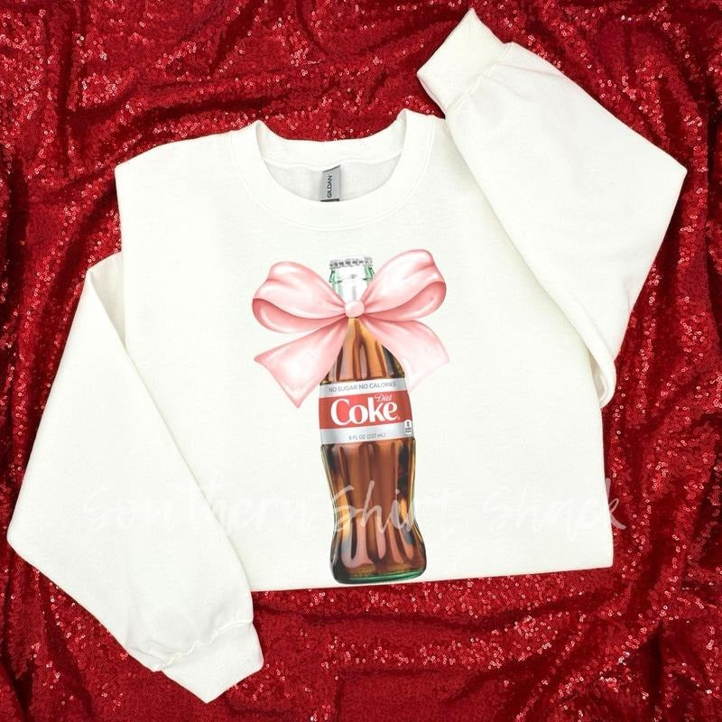 Coquette Bow Diet Cola Sweatshirt T-Shirts, Hoodie | ZylaModa.com