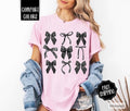 Coquette Bows Comfort Colors Shirt, Black Bow Tshirt, Cute Women's Tee Hoodie, Sweatshirt | ZylaModa.com