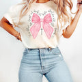 Coquette Christian Pink Bow Faith Tshirt, Bible Verse Shirt, Womens Christian Gifts Tee, Religious Women Gift, Jesus...