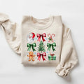 Coquette Christmas Bow Sweatshirt, Coquette Bow Sweatshirt, Christmas Santa Sweatshirt, Christmas Tree Shirt, Gingerbread...