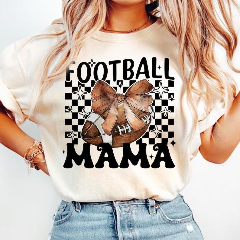 Coquette Football, Football Bow, Checkered Game Day Tshirt Hoodie, Sweatshirt | ZylaModa.com