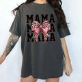 Coquette Leopard Mama Comfort Colors Shirt, Pinky Cheetah Bow Mama T-shirt, Leopard Feral Mom Graphic Tee, Mom...