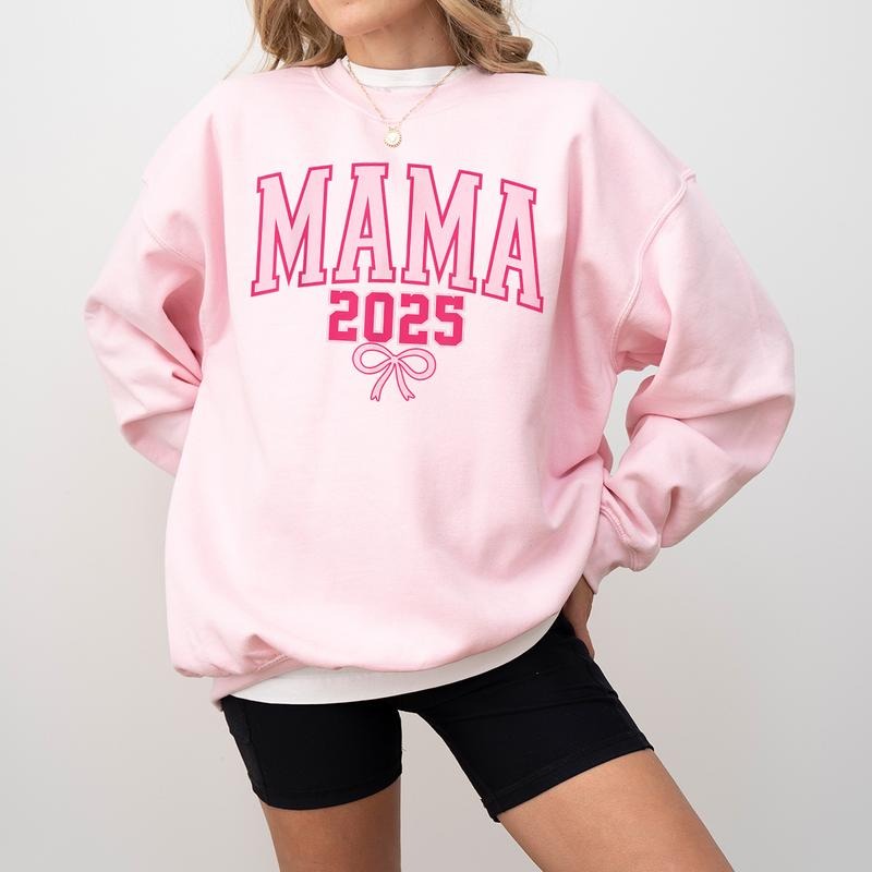 Coquette Mama Sweatshirt For Mothers Day, Gift From Daughter, Bow Mama Fall Sweatshirt, Birthday Gift For Mom, New Mom To...