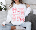 Coquette Pink Bow Sweatshirt for Women, Cute Coquette Top, Trendy Crewneck, Valentine Gift for Her, Girls Valentine...